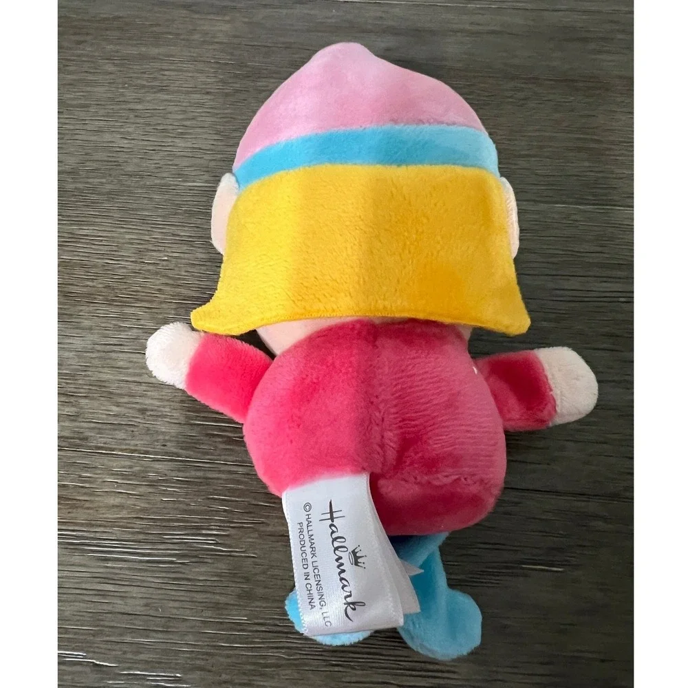 Hallmark Girl Elf Plush 2015 Pink Blue Velour Christmas Doll Toy North Pole
